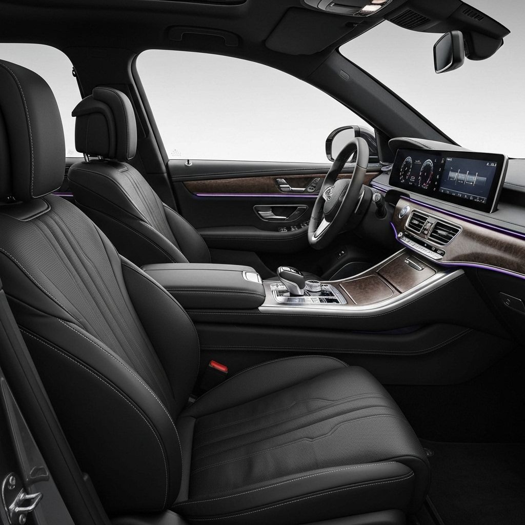 Premium luxury car interior